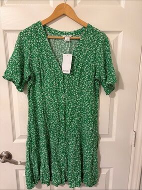 monki green shirt dress | Dresses | Monki Midi dress